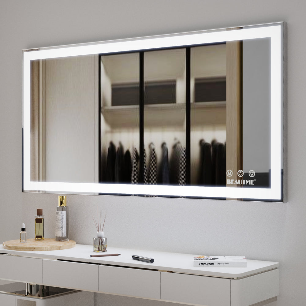 Smart Touch LED Vanity Mirror with Adjustable Lighting