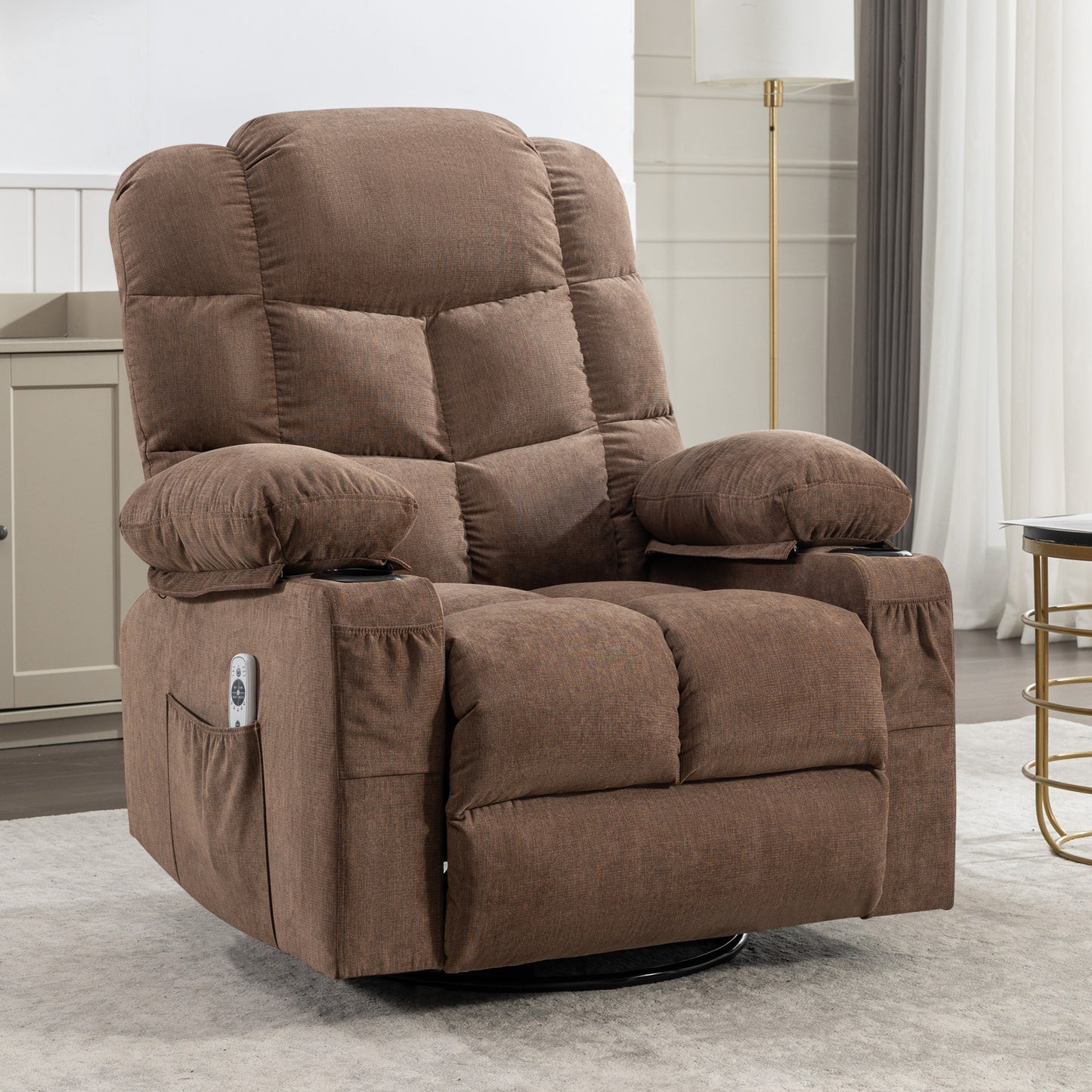 Cozy Heat & Massage Rocker Recliner