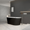 Sleek Black Oval Freestanding Tub