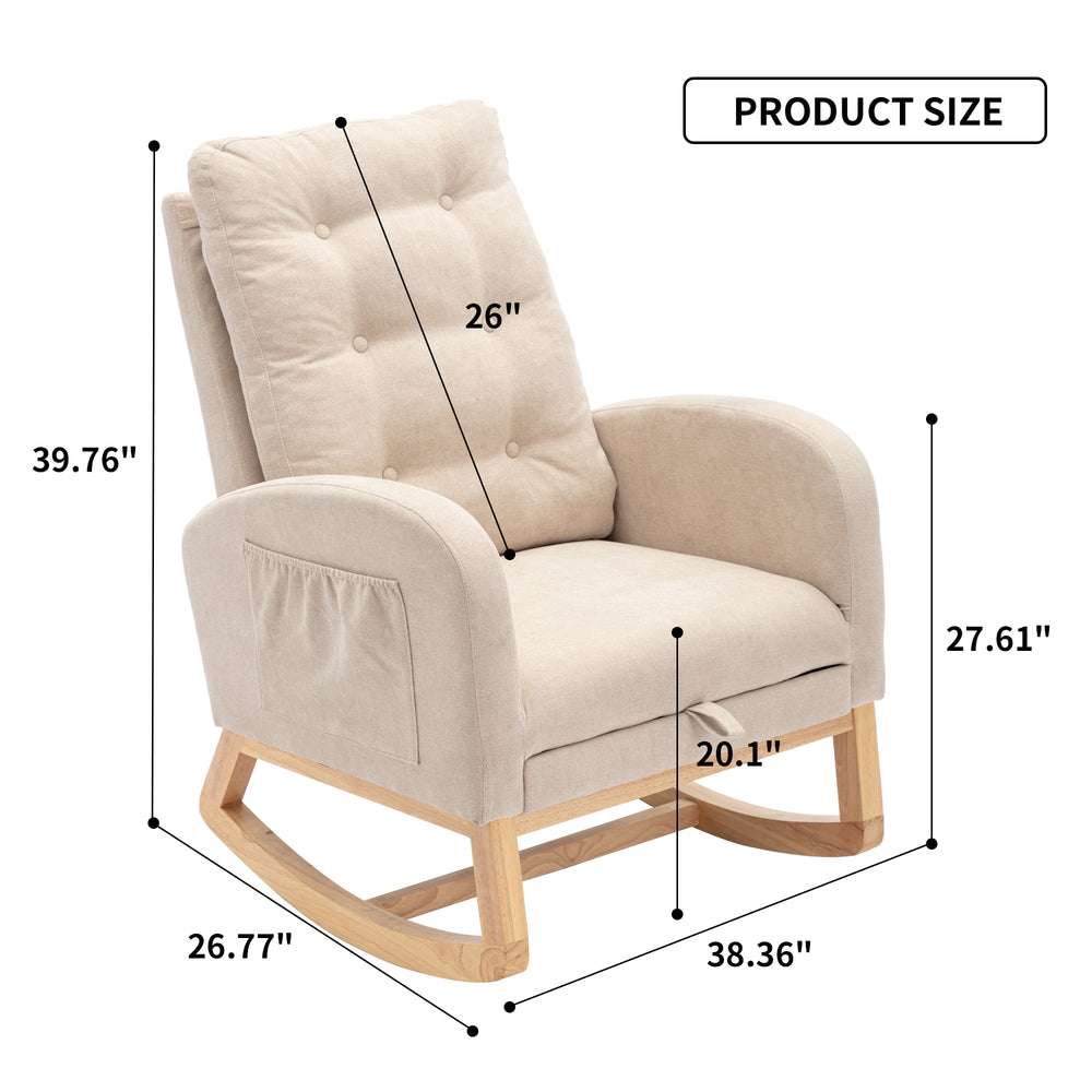 Cozy Rocking Chair with Footrest