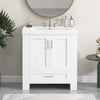 Sleek Modern Double-Shelf Bathroom Vanity with Sink