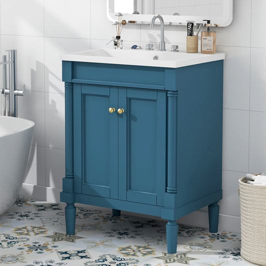 Chic Double-Tier Bathroom Vanity with Sink