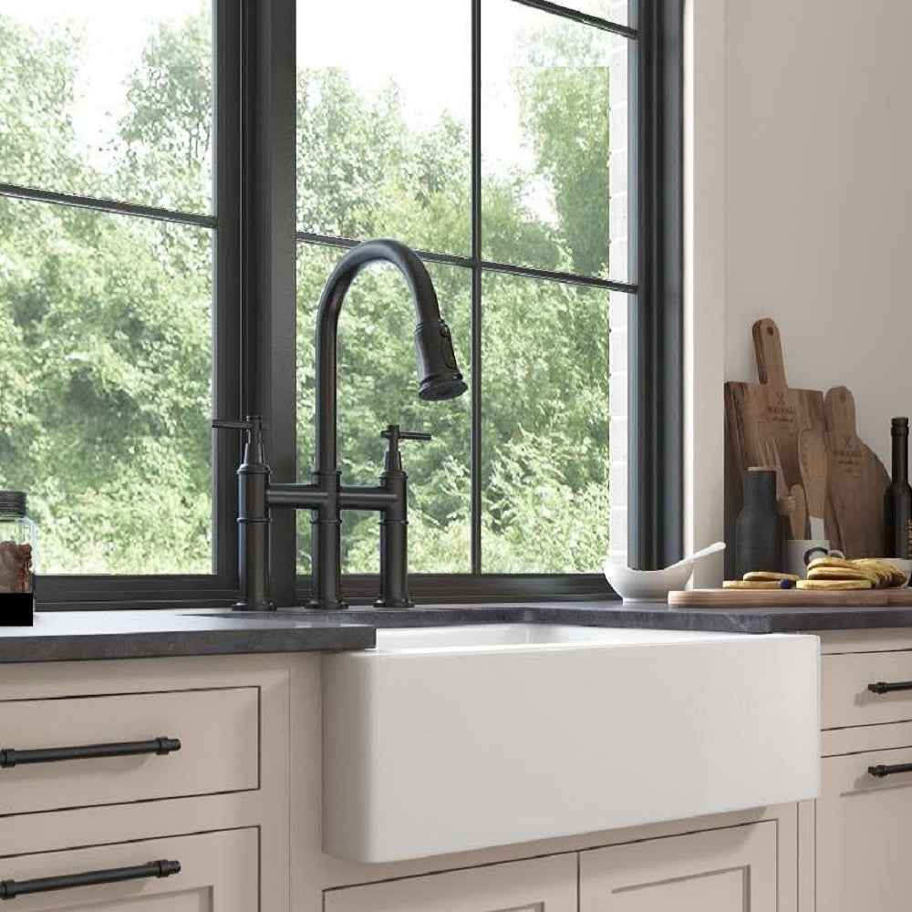 Charming White Farmhouse Kitchen Sink