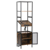 Vintage Hair Salon Storage Cabinet with Open Shelves