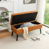 Stylish Leather Storage Bench