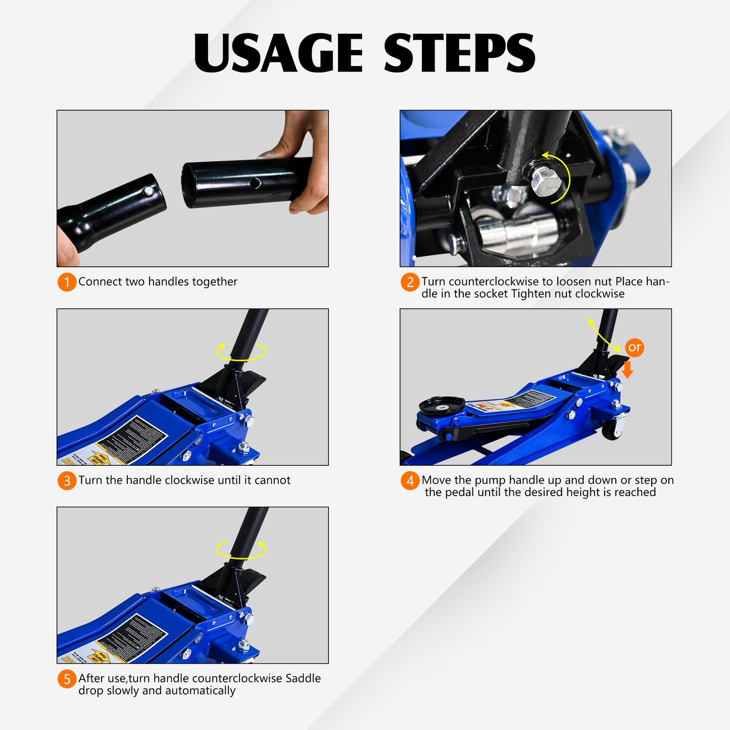 Power Lift Double Pump Floor Jack