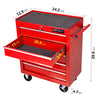 Rolling Red Tool Cart with 5 Drawers