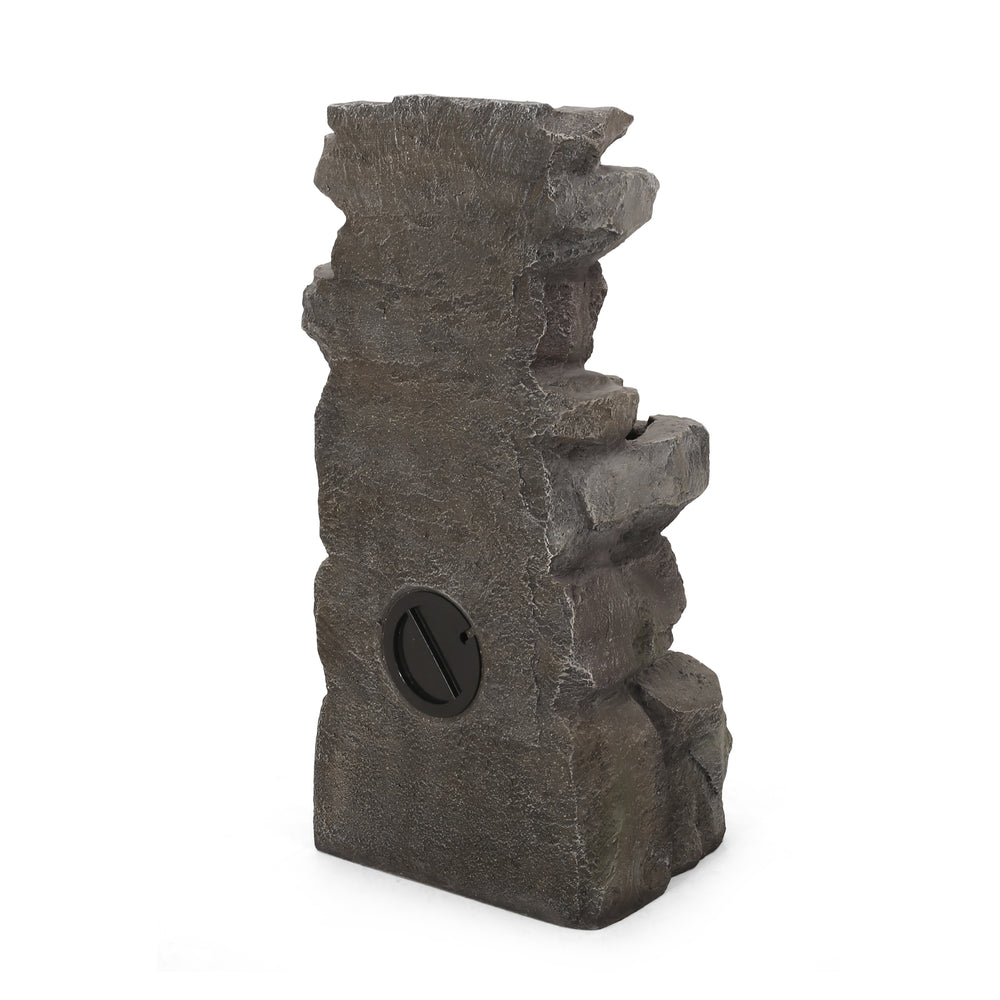 Candler Stone Gray Tiered Fountain – No Assembly Needed!