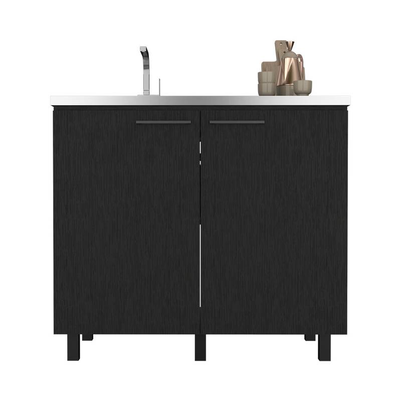 Burwood Black Utility Sink Cabinet
