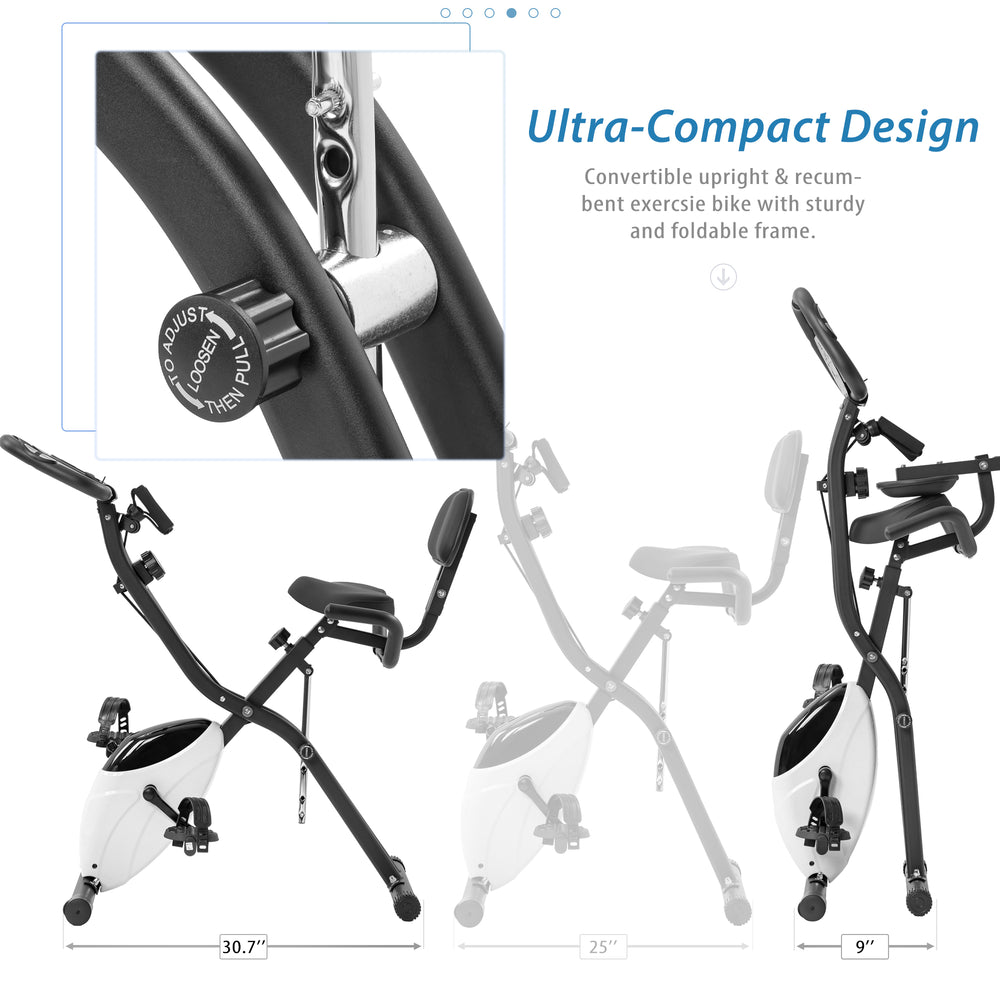 FitFold Flex Bike: Dual-Mode Workout with Adjustable Resistance