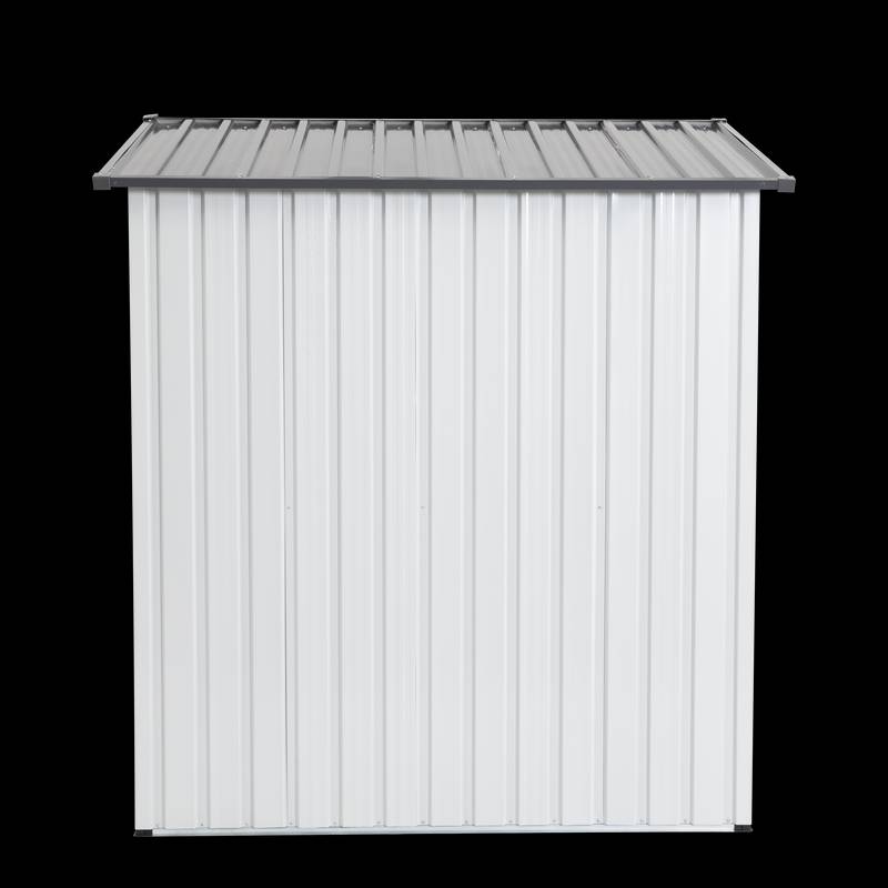 Garden Essentials Metal Storage Shed - Gray & White Rainproof Tool Keeper