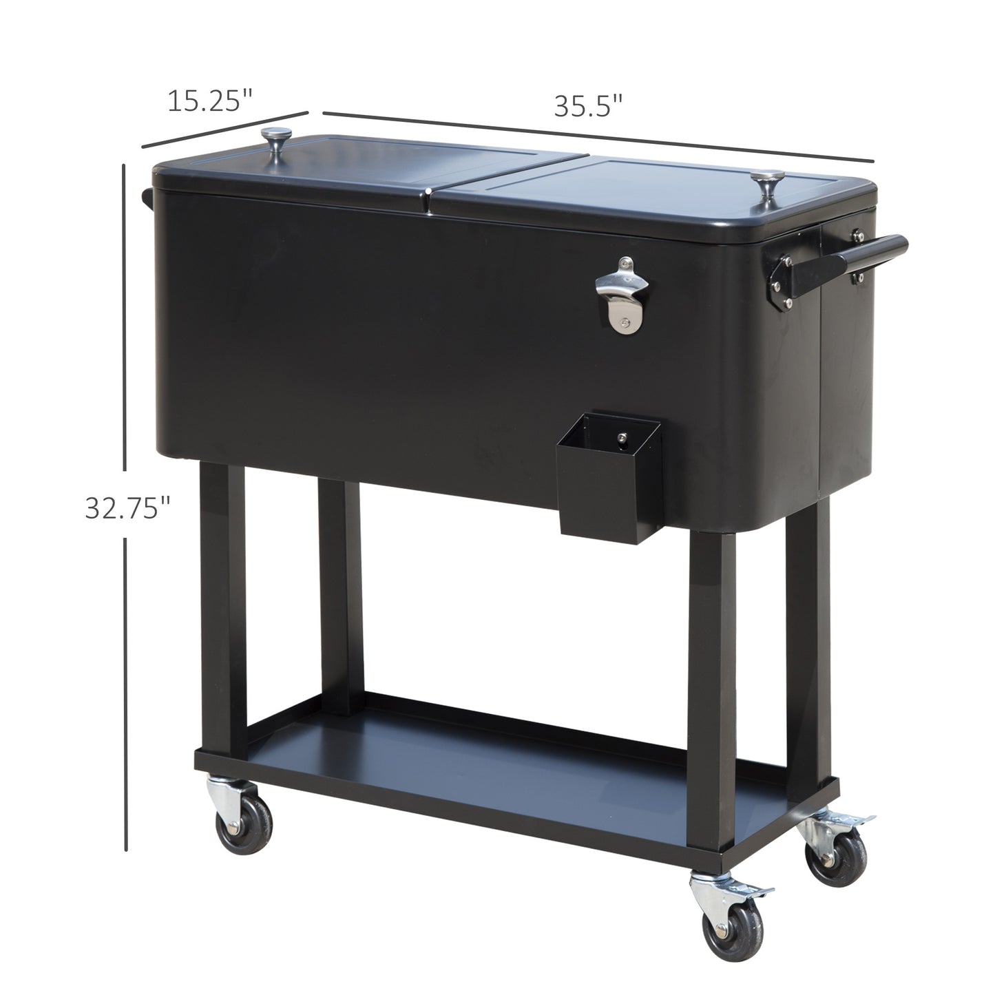 Party Pro Rolling Cooler Cart