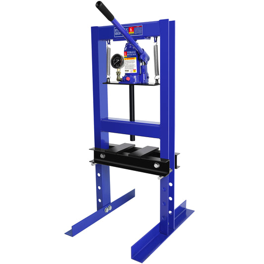 Heavy-Duty Hydraulic Floor Press - Blue