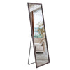 Elegant Gray Wood Full-Length Mirror