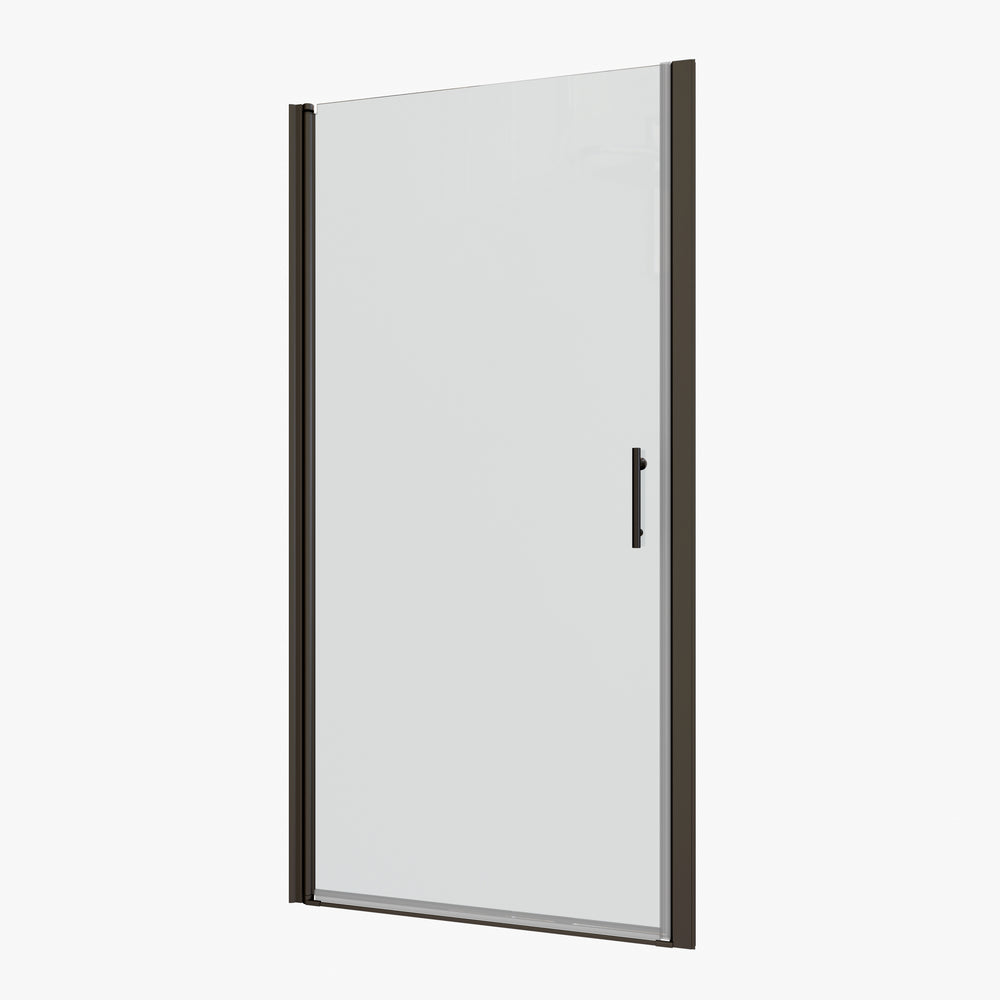 Universal Pivot Shower Door - Easy Open with Tempered Glass