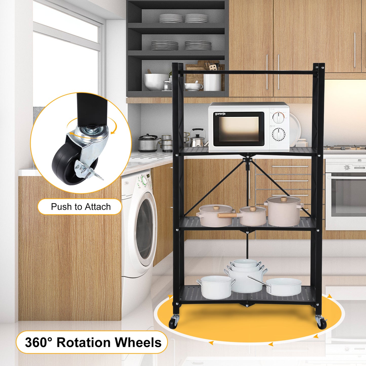 SmartFold Heavy-Duty Rolling Storage Rack