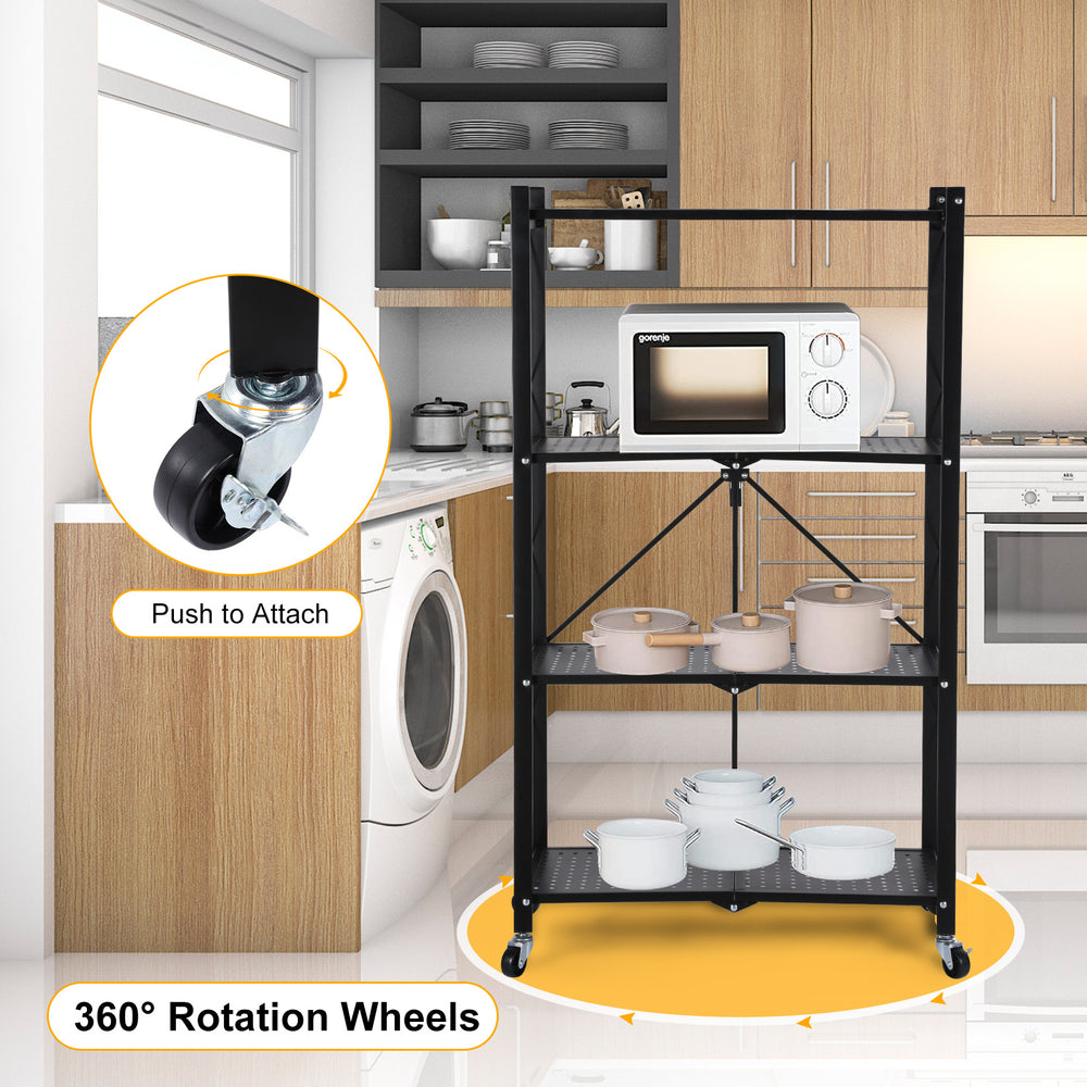 SmartFold Heavy-Duty Rolling Storage Rack