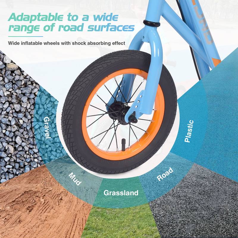 Smooth Ride Kids' Scooter with Adjustable Handlebar and Inflatable Wheels