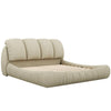 Cozy Velvet Queen Bed with Plush Headboard