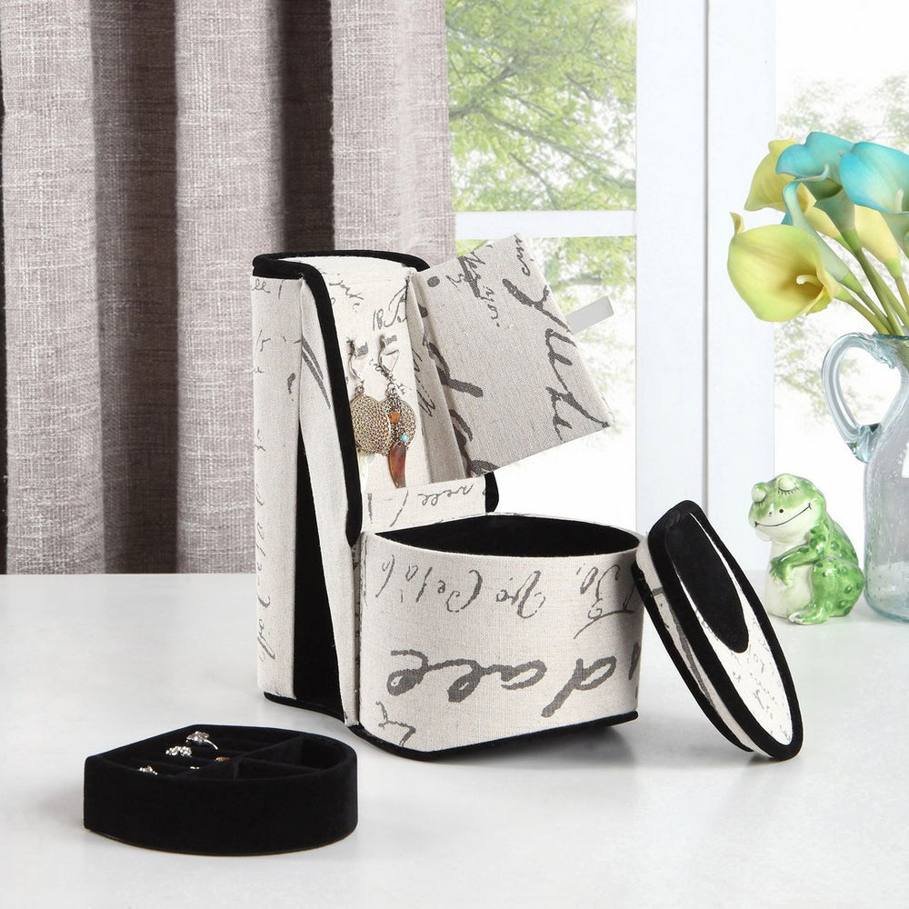 Chic High Heel Jewelry Box with Secret Storage