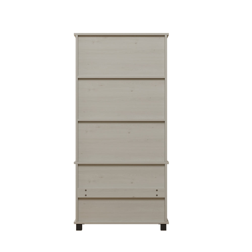 Elegant Pantry Storage Cabinet with Drawers and Shelves in Antique White