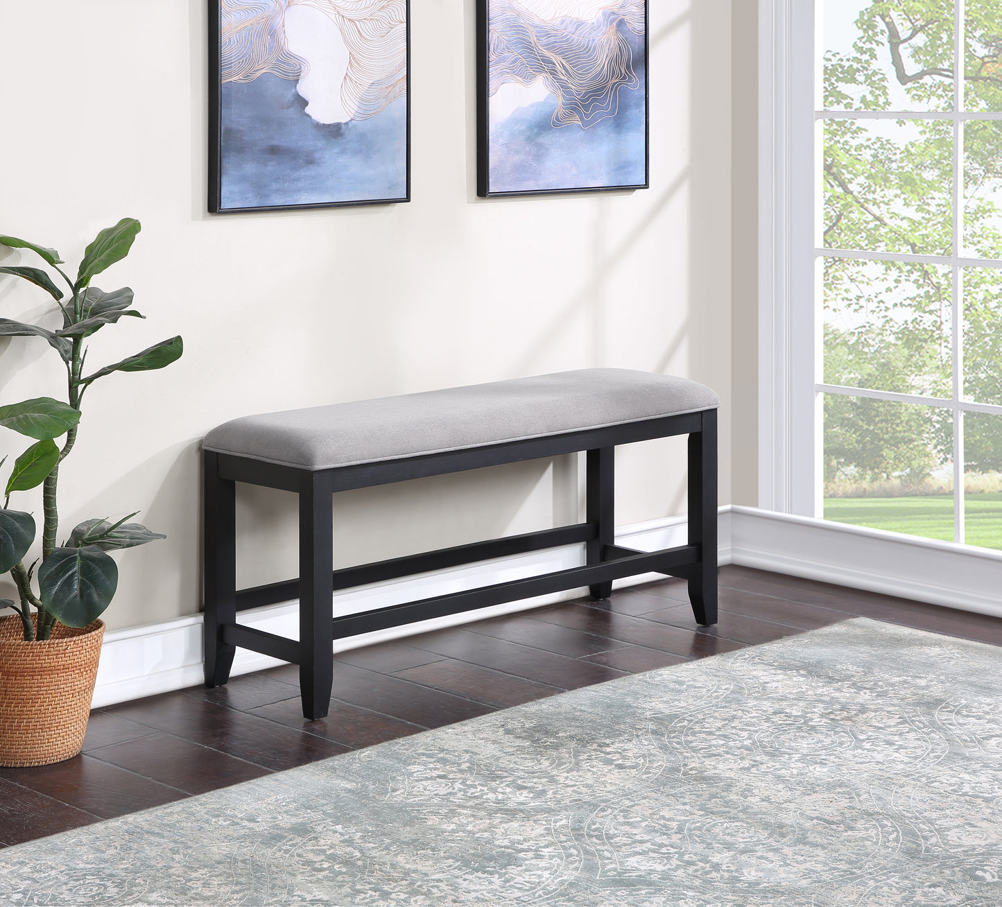 Yves Gray Counter Bench