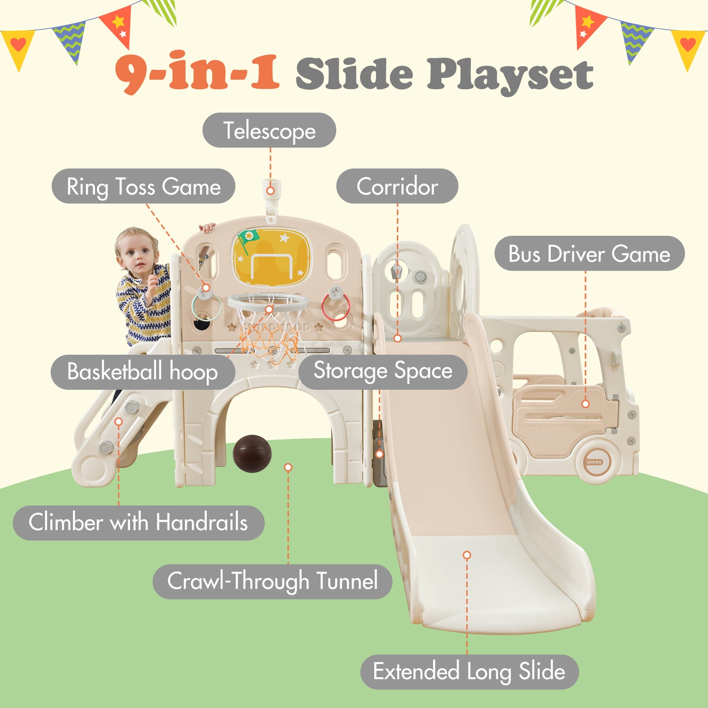 Ultimate Adventure Playset for Kids: Slide, Climb, and Explore!