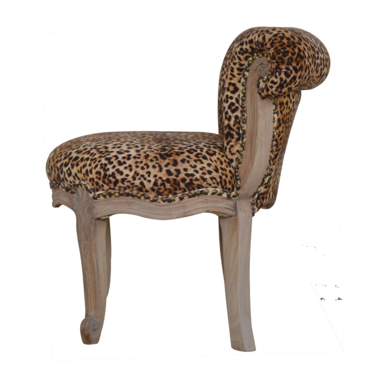 Chic Leopard Studded Chair