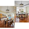 Rustic Oak 4-Light Dining Chandelier