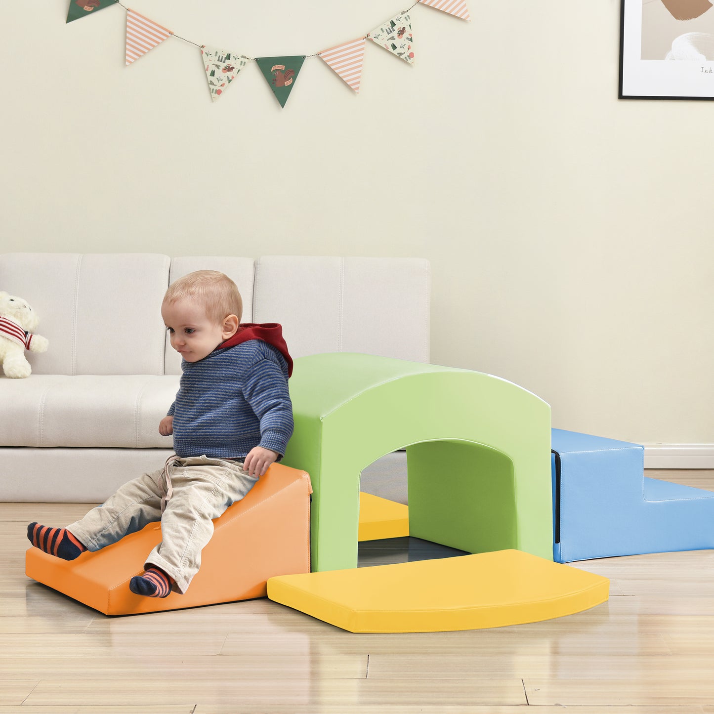 Cozy Climb and Slide Foam Playset for Tots