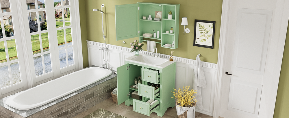 Chic Modern Bathroom Vanity Set with Mirror