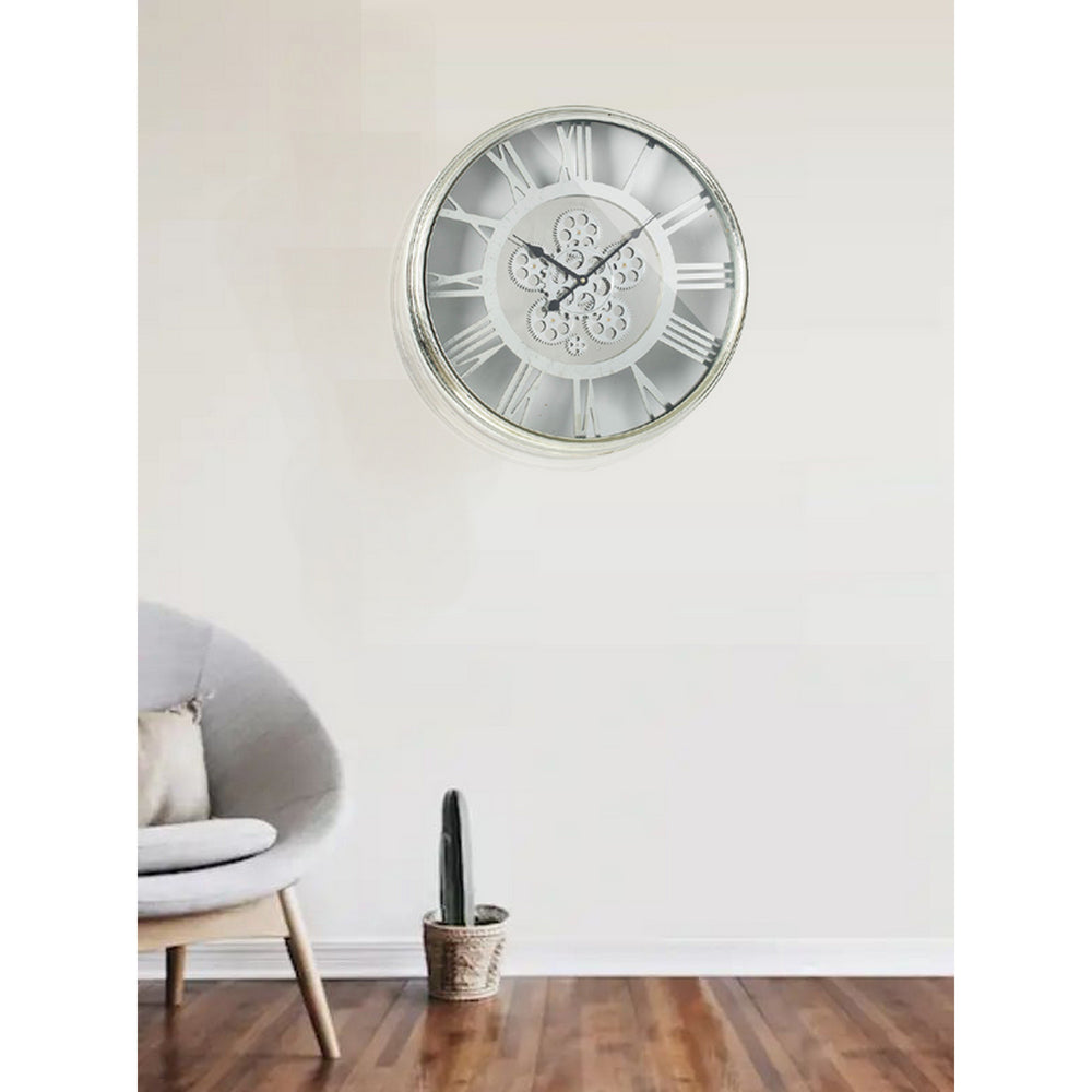 Sleek Gray Minimalist Clock