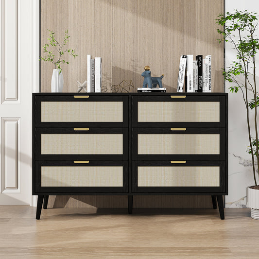 Chic Black Wooden Dresser