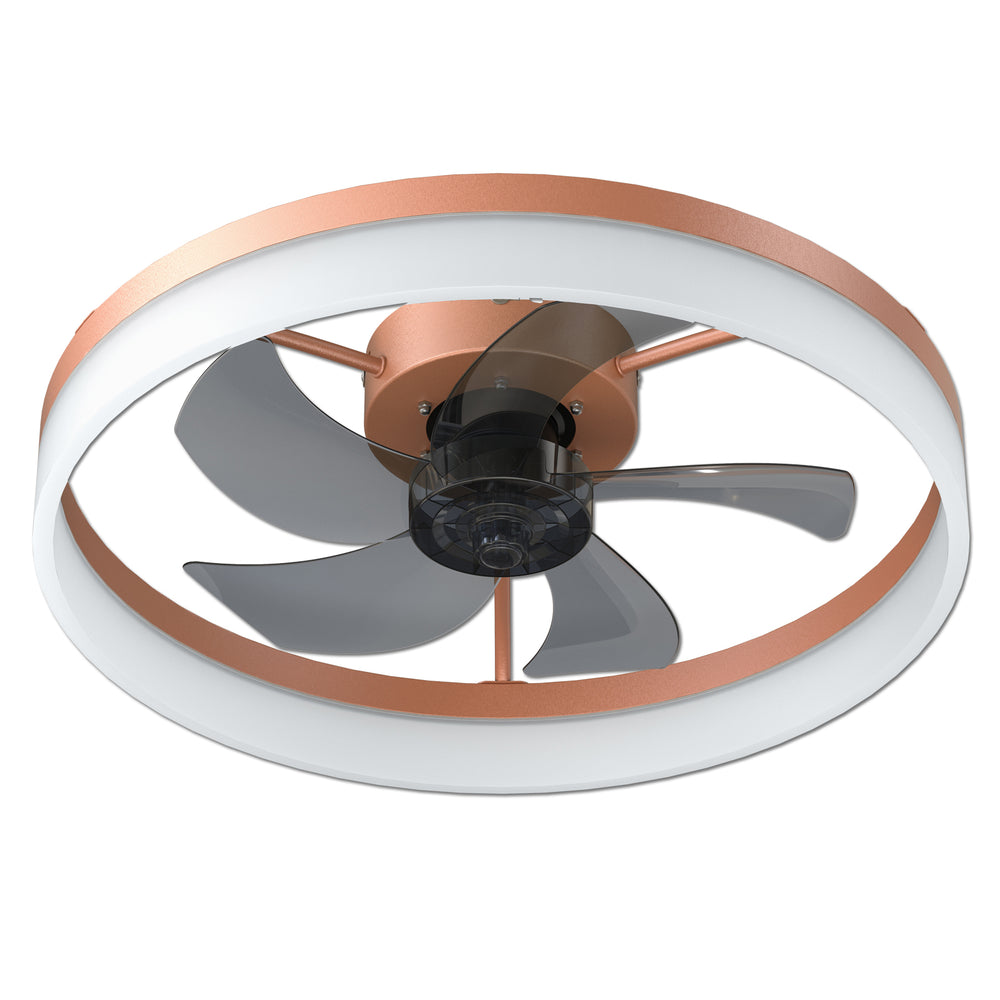 Dimmable Rose Gold Ceiling Fan with LED Lights