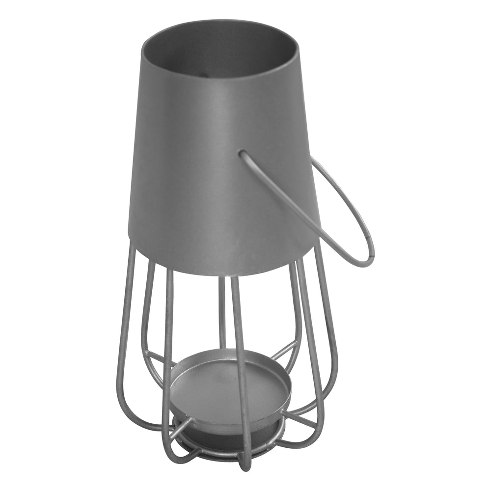 Vintage Iron Lantern with Curved Handle