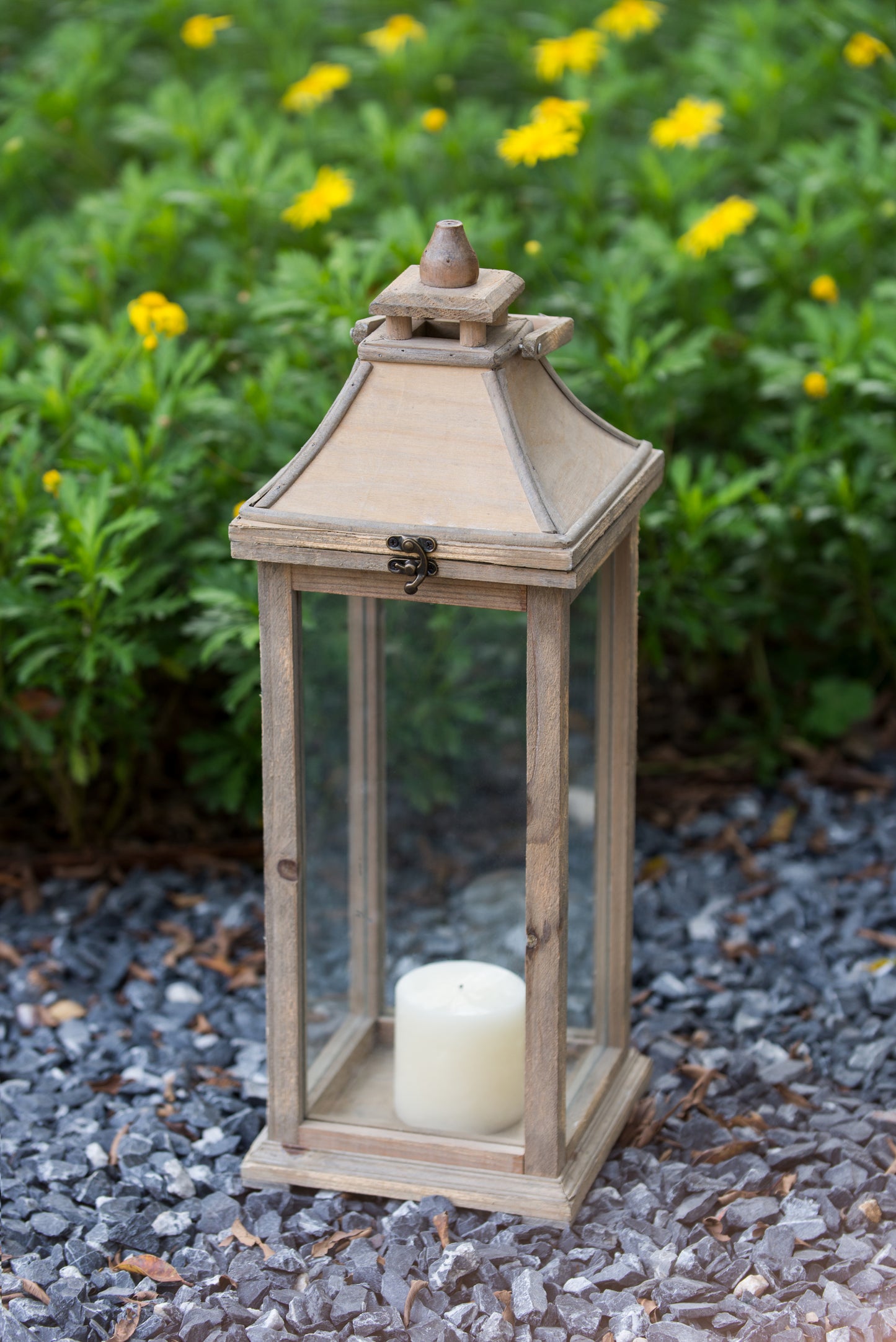 Charming Wooden Lantern for Home & Garden Decor