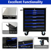 Versatile Rolling Tool Cart in Black and Blue