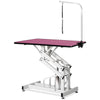 Pink Hydraulic Pet Grooming Table