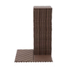 Versatile Interlocking Deck Tiles - Weatherproof Brown Patio Flooring