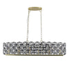 Glamorous Gold Oval Crystal Chandelier