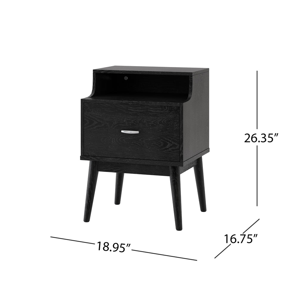 Chic One-Drawer Nightstand