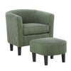 Chic Corduroy Accent Chair with Ottoman – Cozy Comfort for Any Space