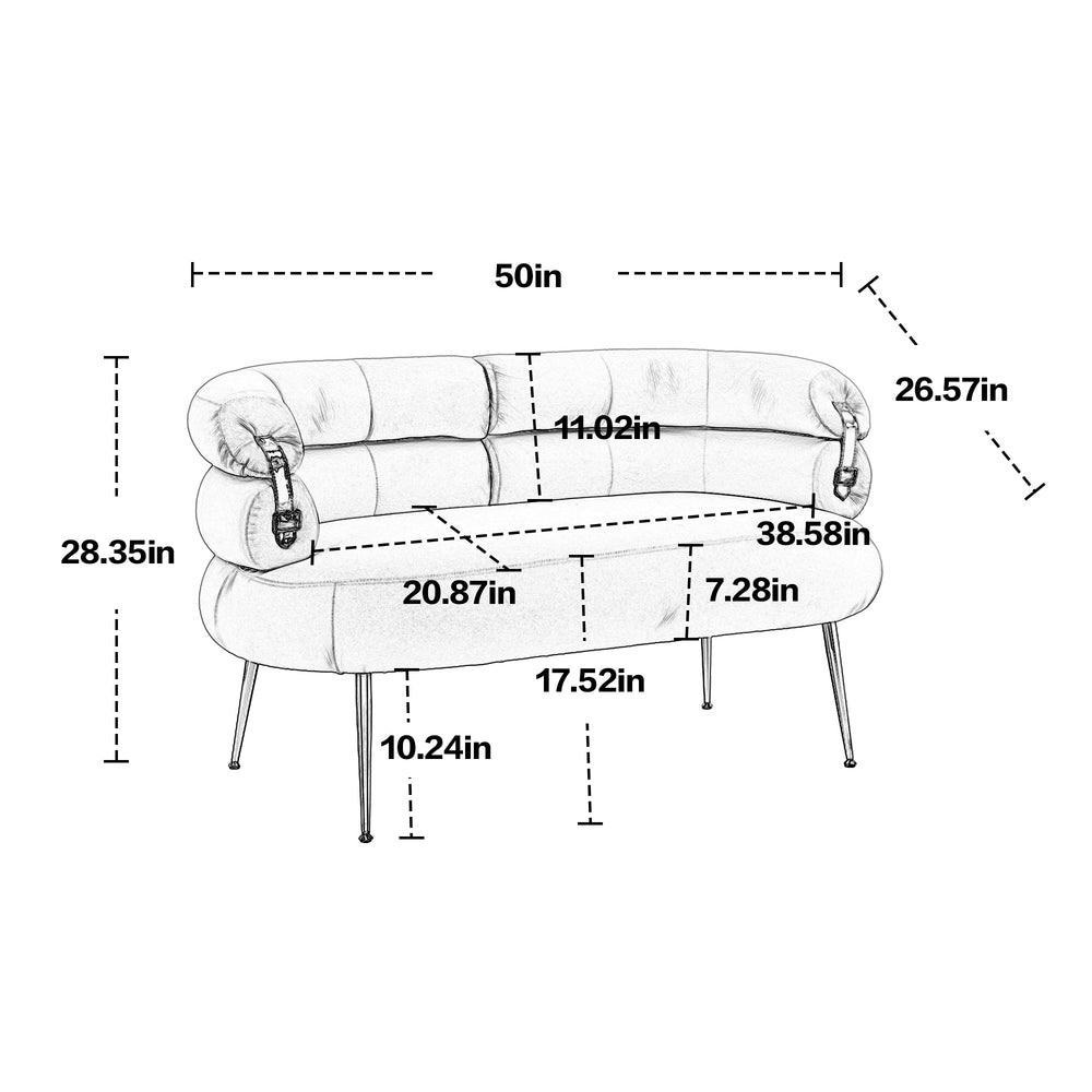 Cozy Curves Loveseat Sofa