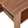 Sleek Walnut Double-Layer Coffee Table