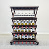 Chic Walnut Wine Display Rack