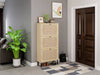 Chic Rattan Shoe Rack for Entryway