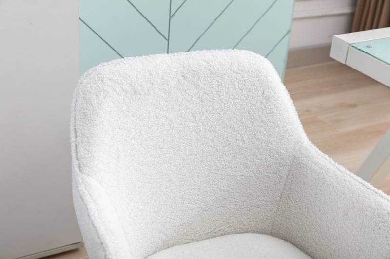 Chic Teddy Revolving Office Chair with Gold Legs