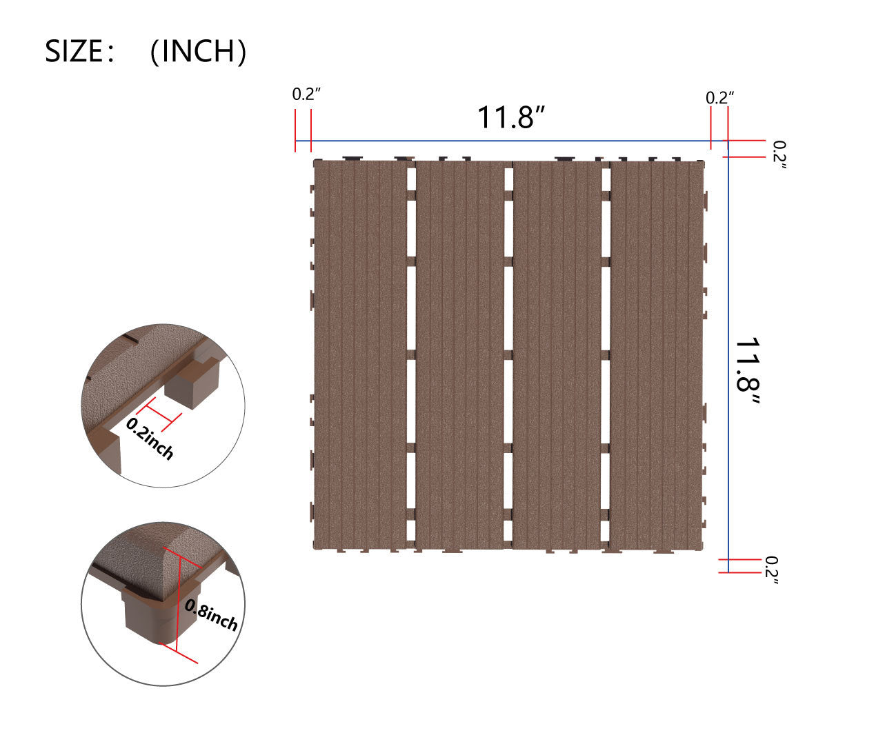 Versatile Waterproof Patio Deck Tiles - Perfect for Any Outdoor Space!