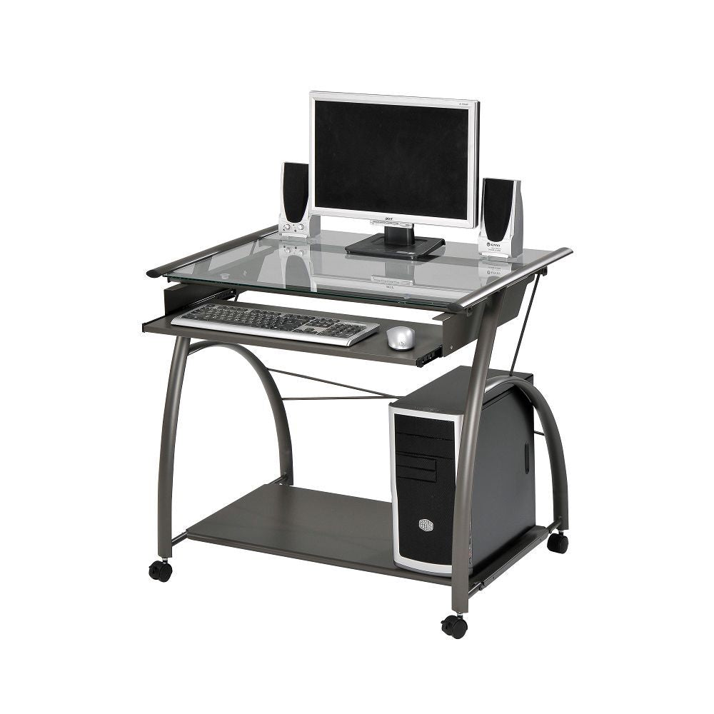 Vincent Pewter Computer Desk