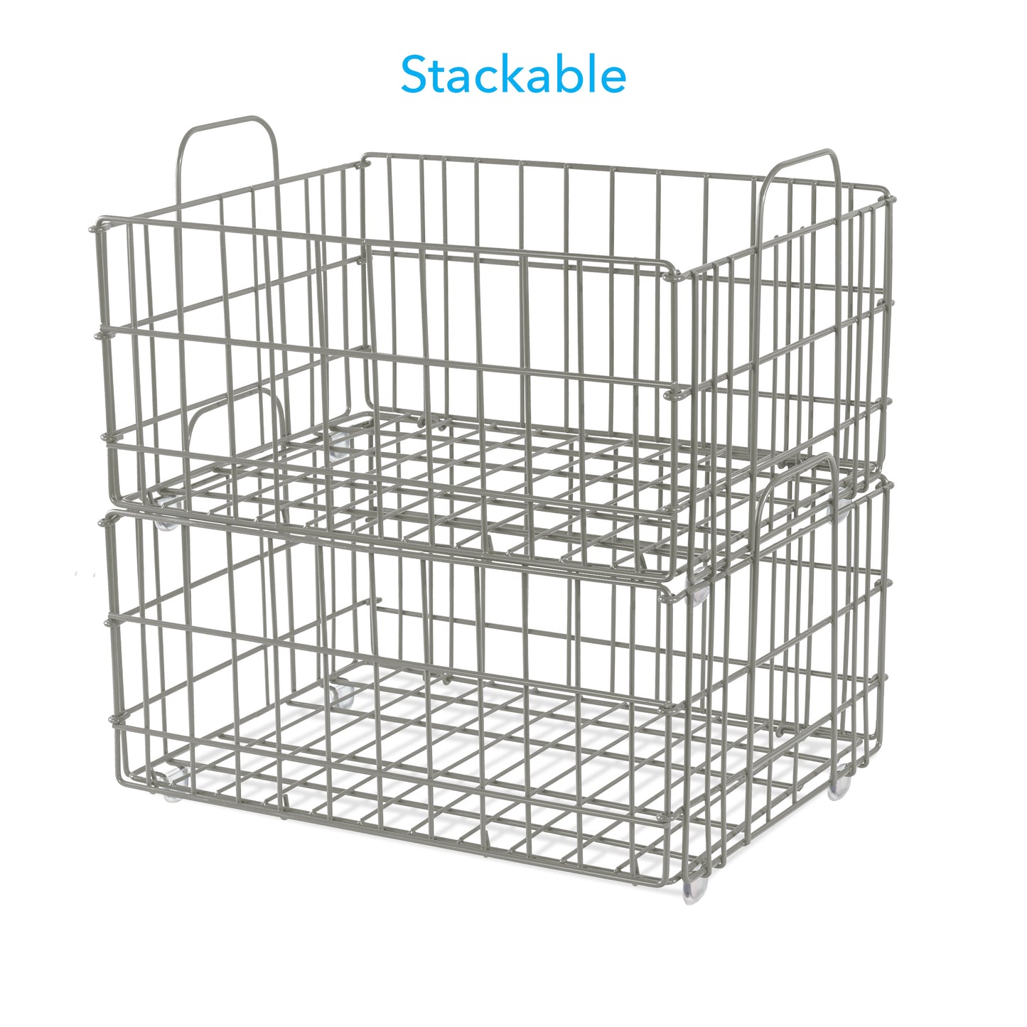 Smart Space Saver Basket - Light Gray